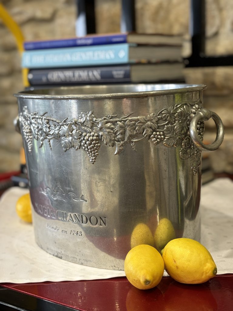 SOLD! – to the United States of America, Great Falls Moët & Chandon Champagne double magnum ice bucket, French pewter