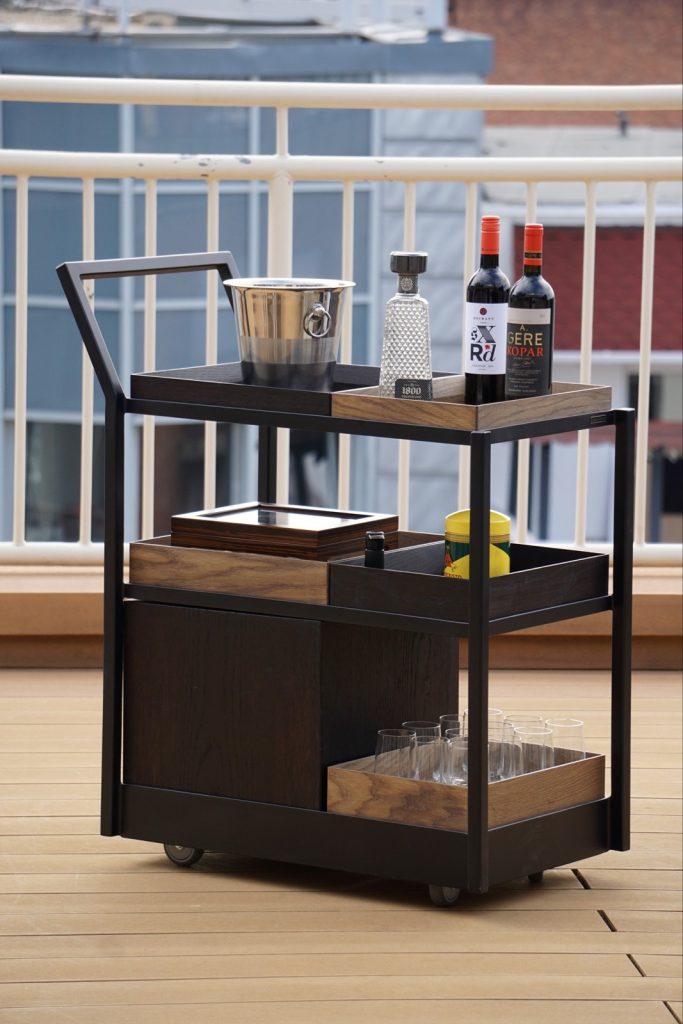 Rapax Currus Rolling Bar Cabinet, Serving Table