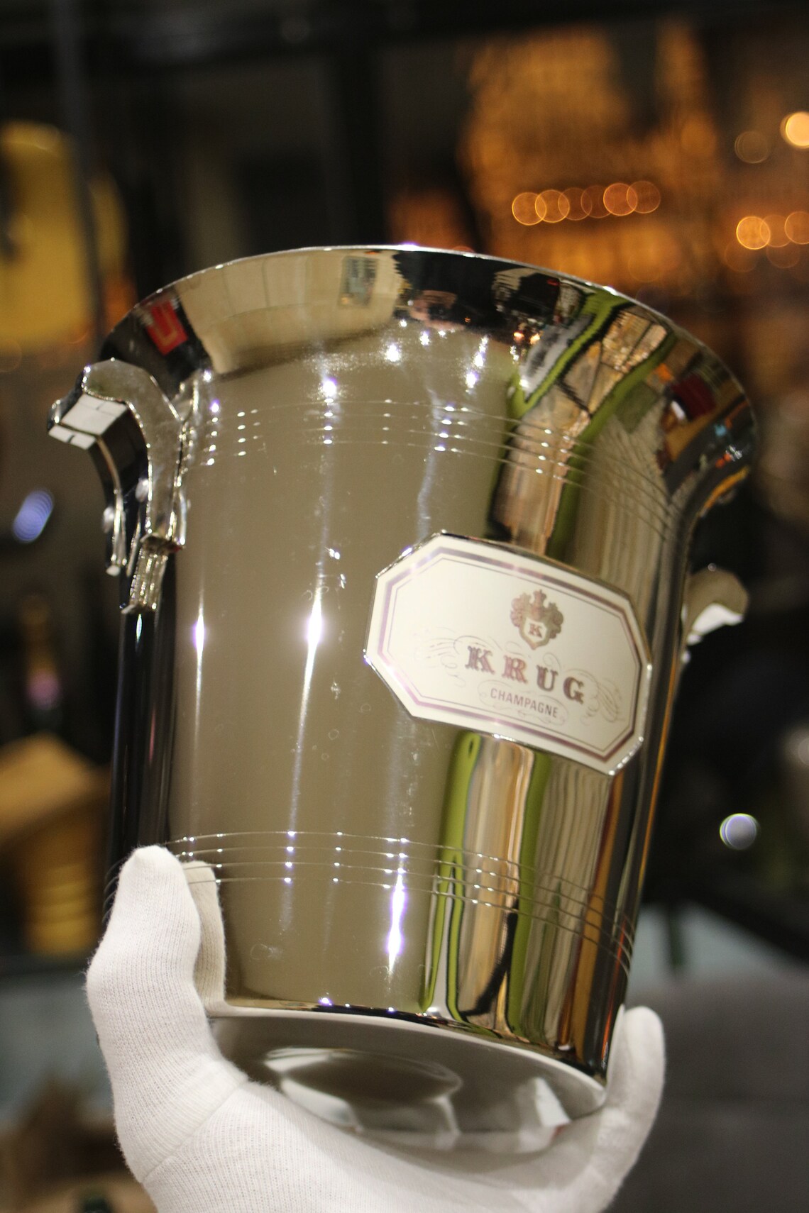 KRUG Champagne 1 bottle ice bucket from the 1980s, Vintage KRUG Ice Cooler, ARGIT made in France, An elegant and stylish champagne gift