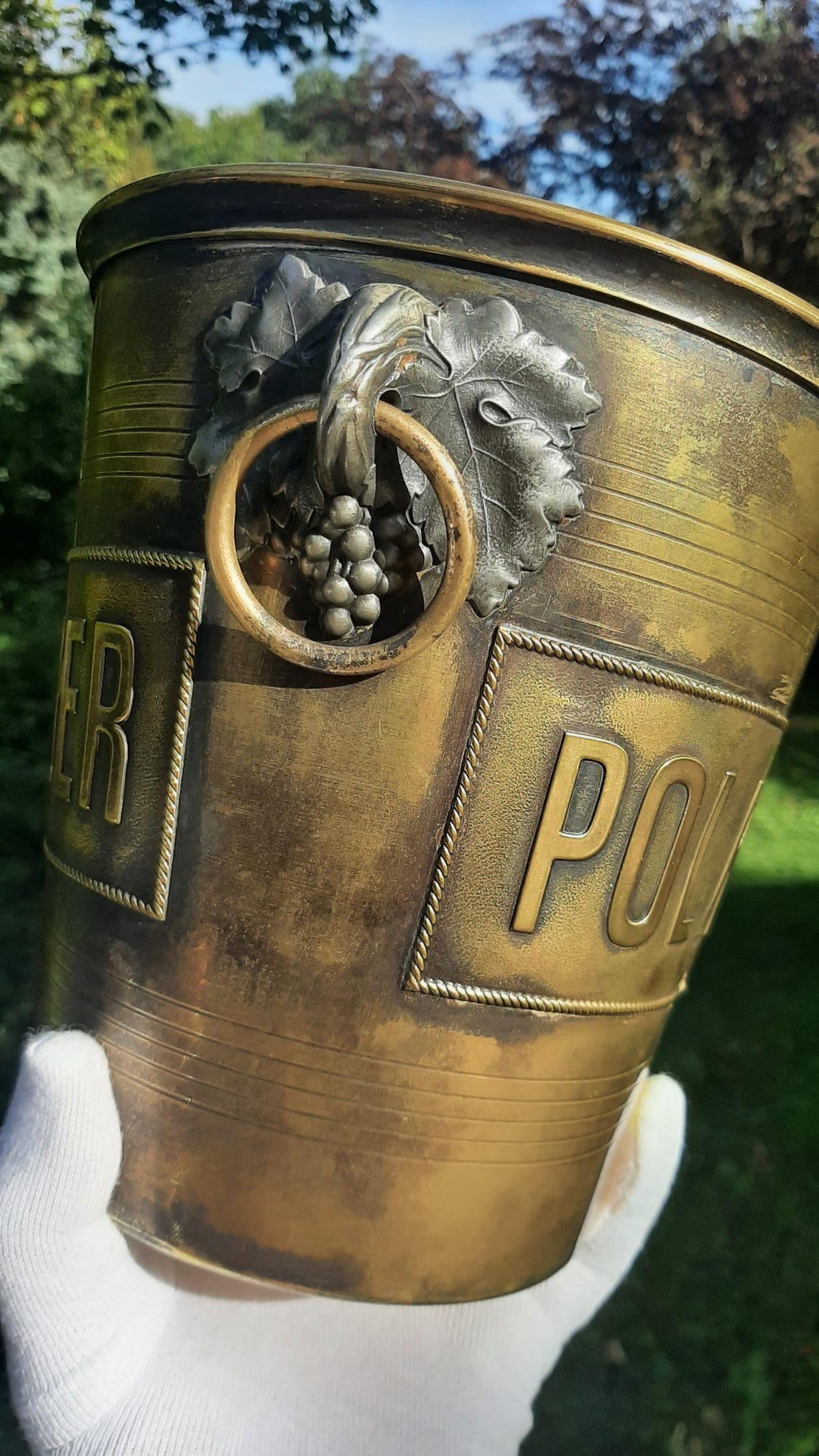 Antique Pol Roger Champagne Ice Bucket Wine Cooler Vintage French Barware Rare Used Condition Argit France POL ROGER rarity from Reims