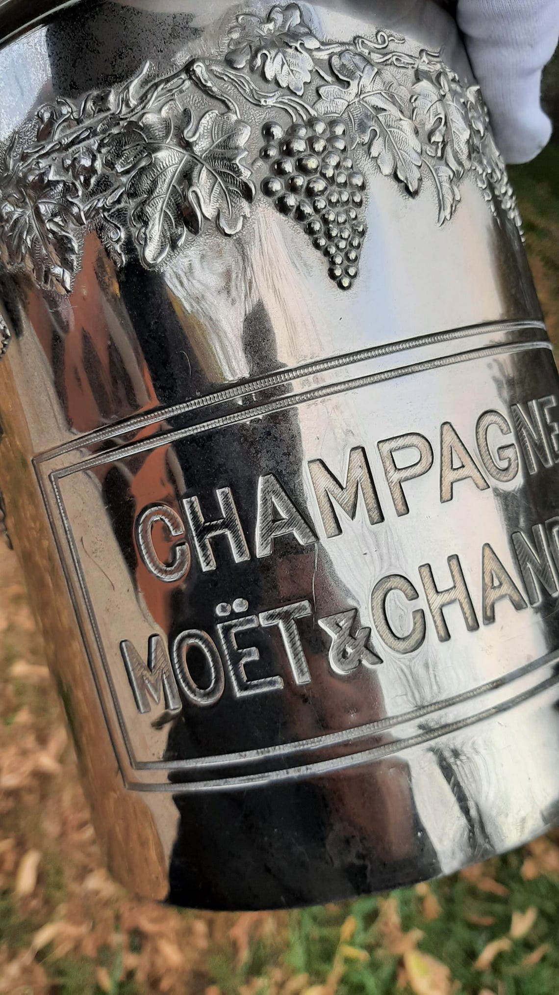 ANTIQUE 100 YEARS OLD Moët & Chandon champagne ice bucket Made in France by Argit – Vintage Silver plated Moet champagne cooler