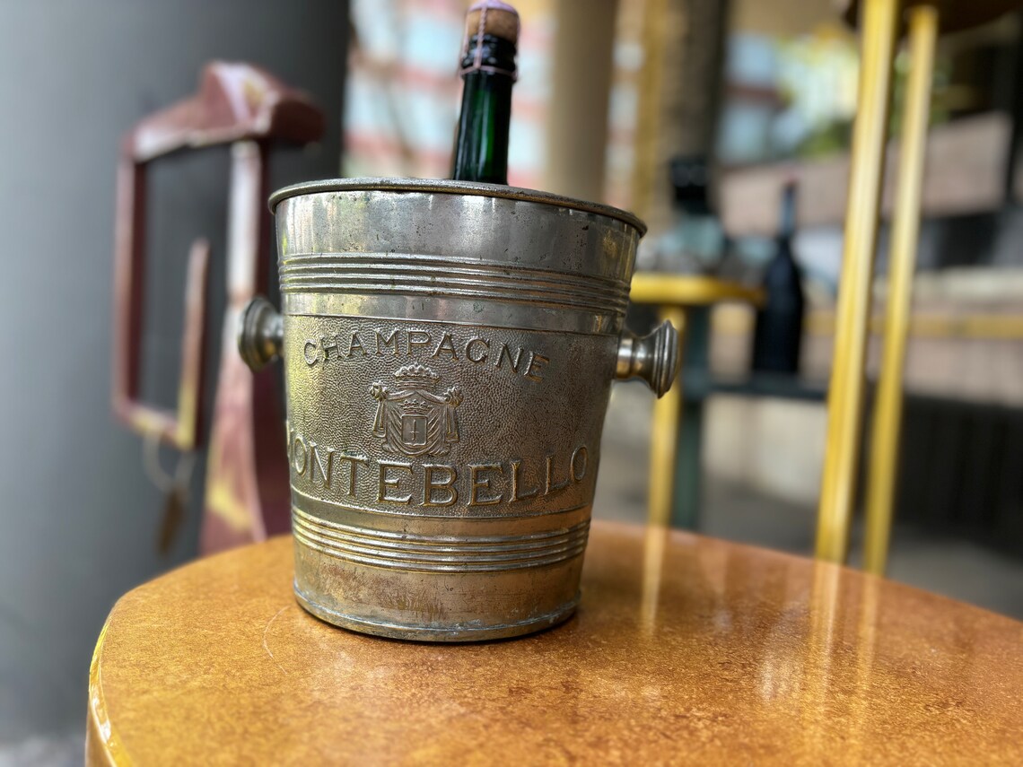 ANTIQUE 100 YEARS OLD Montebello champagne ice bucket from France