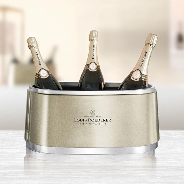 Louis Roederer Champagne 8 bottle champagne ice bucket – Design award winning luxury barware in original factory box