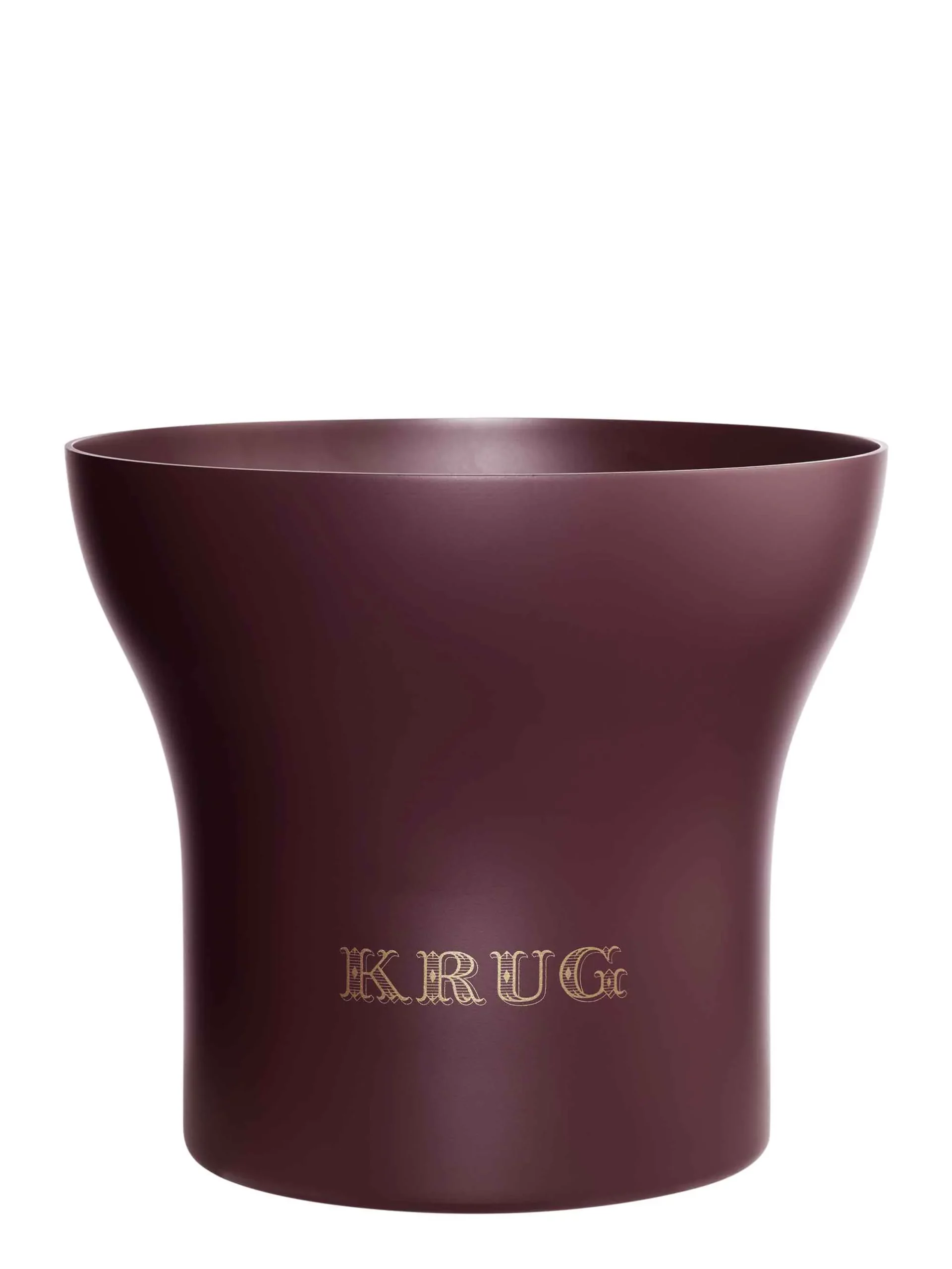 KRUG Champagne ice bucket – Dark Cherry metal cooler – Never used In original factory packing – An elegant gift for a champagne lover