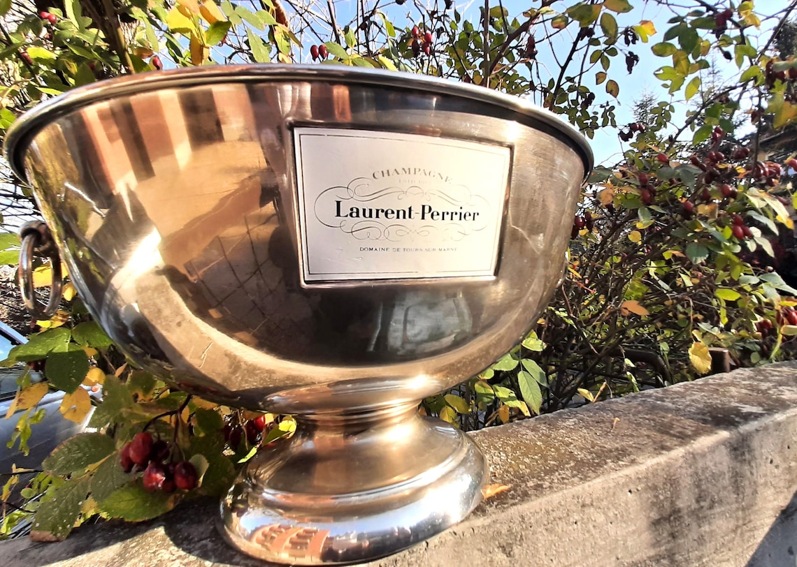 Vintage silver plated Laurent-Perrier multi bottle ice basin