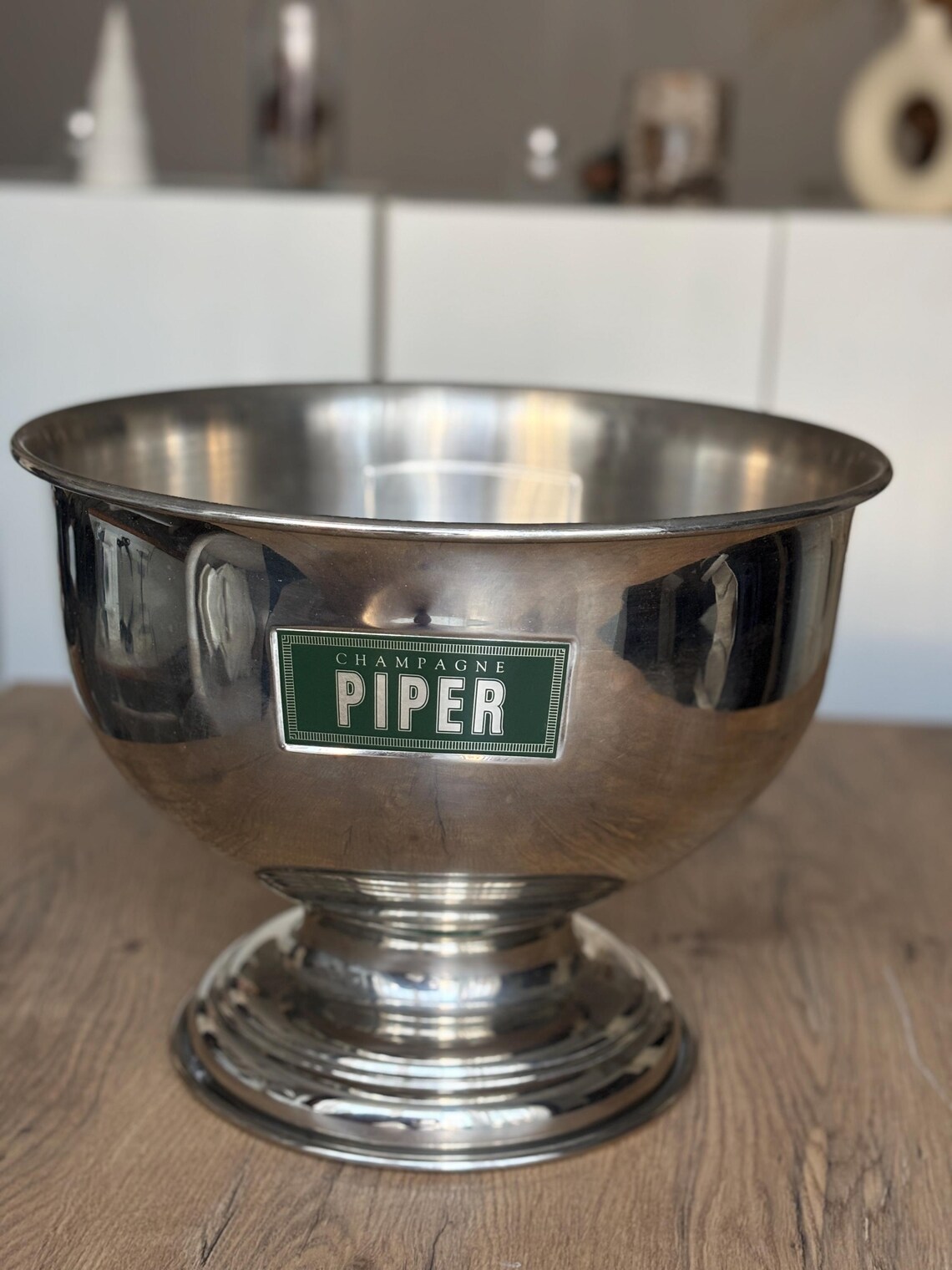 PIPER-HEIDSIECK Vintage multi bottle ice basin The extremely rare green plaque version – XL size champagne cooler ice bucket from the 1960s