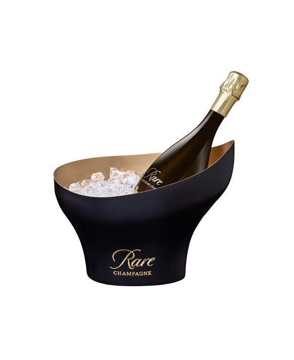 RARE Champagne gift set – Black & Gold ice bucket and 6 RIEDEL crystal glasses – The perfect gift for a champagne lover