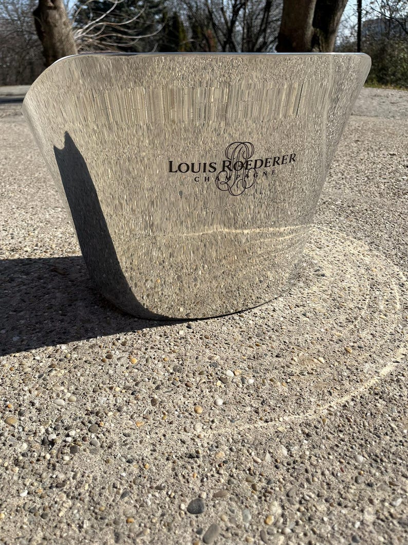 Large LOUIS ROEDERER vintage pewter ice basin