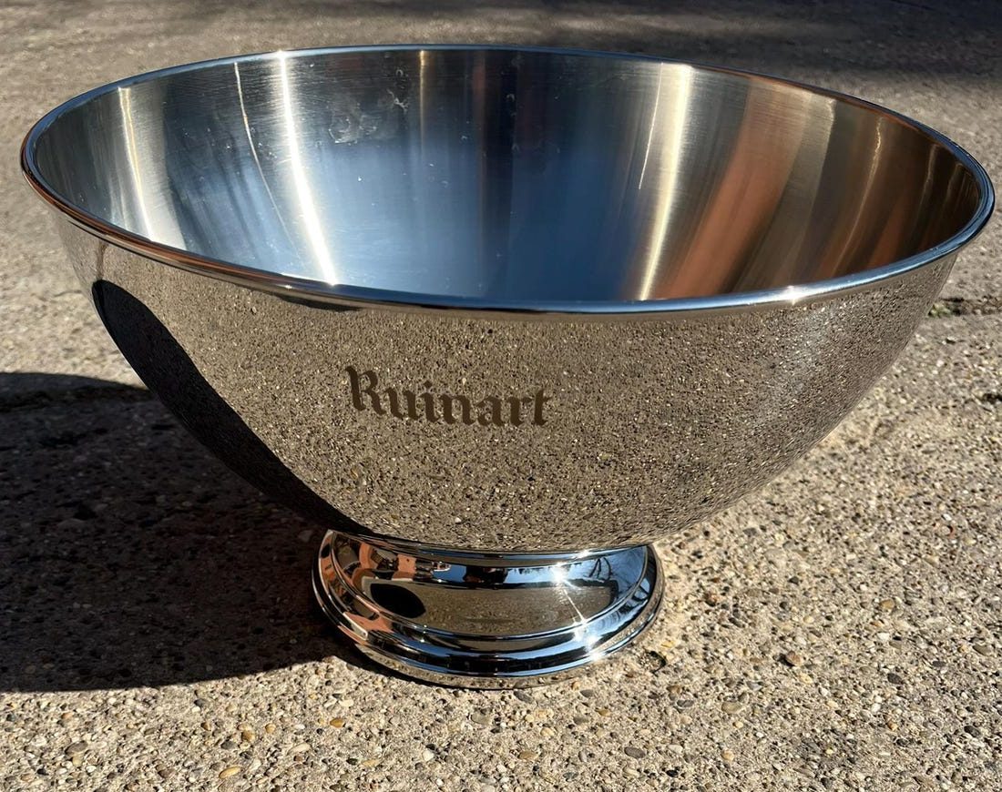 The Aphrodite – Ruinart Champagne Bath in stainless steel Multi bottle ice bucket Made in France champagne cooler RUINART ice basin